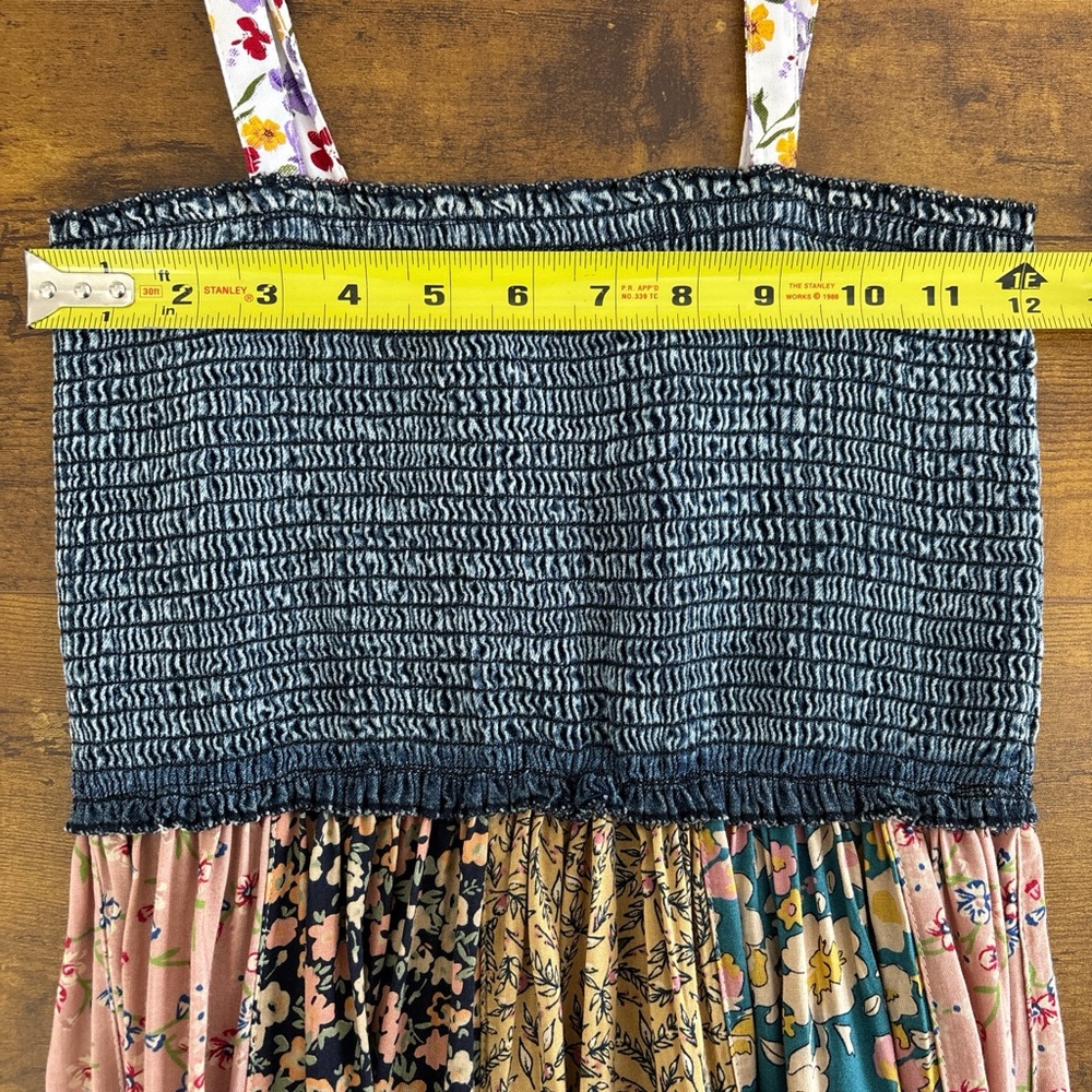 Young Threads Patchwork Floral Smocked Short Mini… - image 5